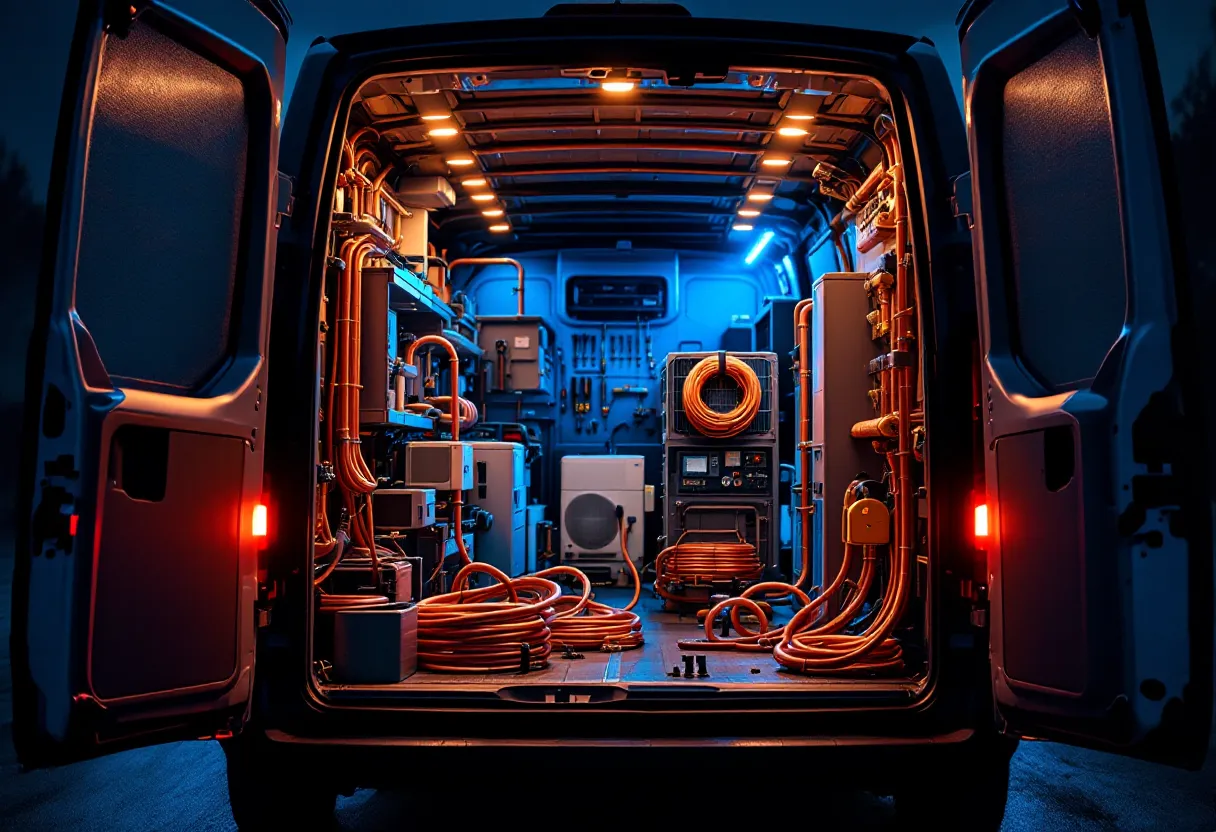 Сервісний фургон бригади Crew з обладнанням HVAC